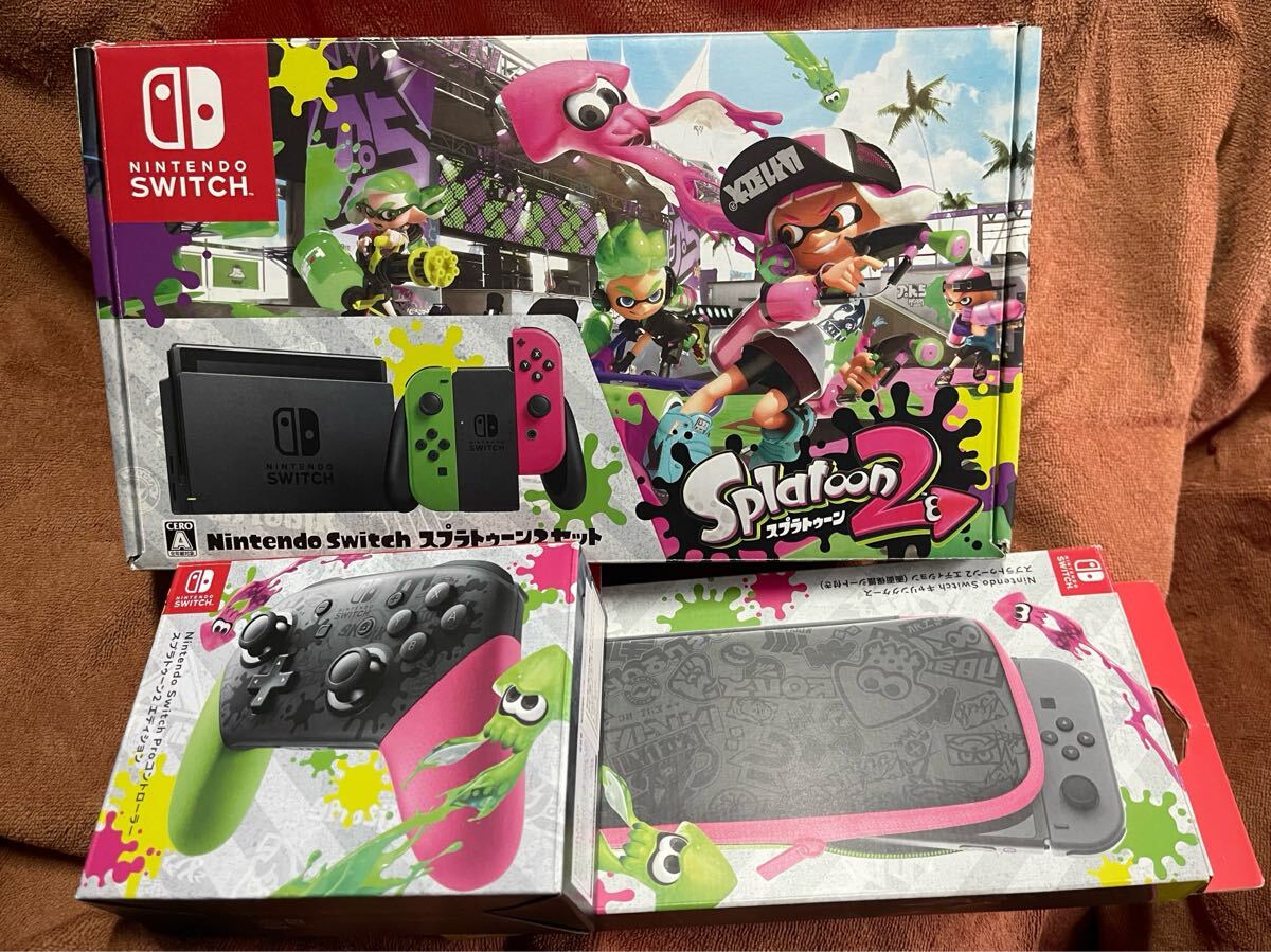 スイッチ本体、リングフィット、スプラトゥーン2、プロコン 中古 セット 送料無料 スイッチ本体、リングフィット、スプラトゥーン2、プロコン中古