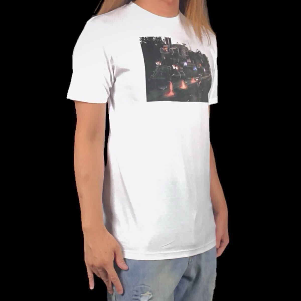 新品 バックトゥザフューチャー3 西部劇 蒸気機関車 タイムマシン デロリアン 80年代 ロバートゼメキス映画 Tシャツ ユニセックス Lサイズ_画像1