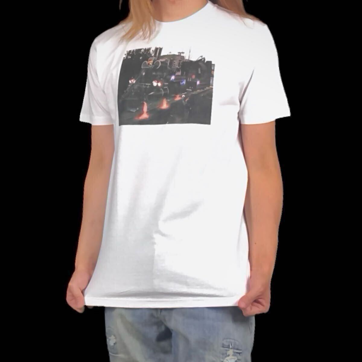 新品 バックトゥザフューチャー3 西部劇 蒸気機関車 タイムマシン デロリアン 80年代 ロバートゼメキス映画 Tシャツ ユニセックス Lサイズ_画像3