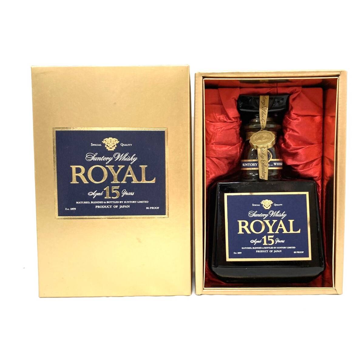 2108 未開封 SUNTORY WHISKY サントリー ウイスキー  ローヤル プレミアム 15年 ブルーラベル 700ml お酒 アルコール 飲食 箱付き