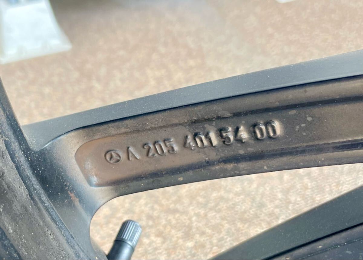 【スペアに】 メルセデス・ベンツAMG C43後期(W205/S205系) マルチスポーク 7.5J-19インチ +33 ダンロップ225/40R19 1本 A2054015400_画像10