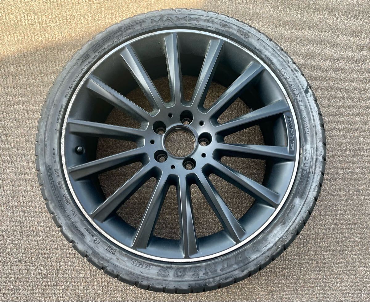 【スペアに】 メルセデス・ベンツAMG C43後期(W205/S205系) マルチスポーク 7.5J-19インチ +33 ダンロップ225/40R19 1本 A2054015400_画像1