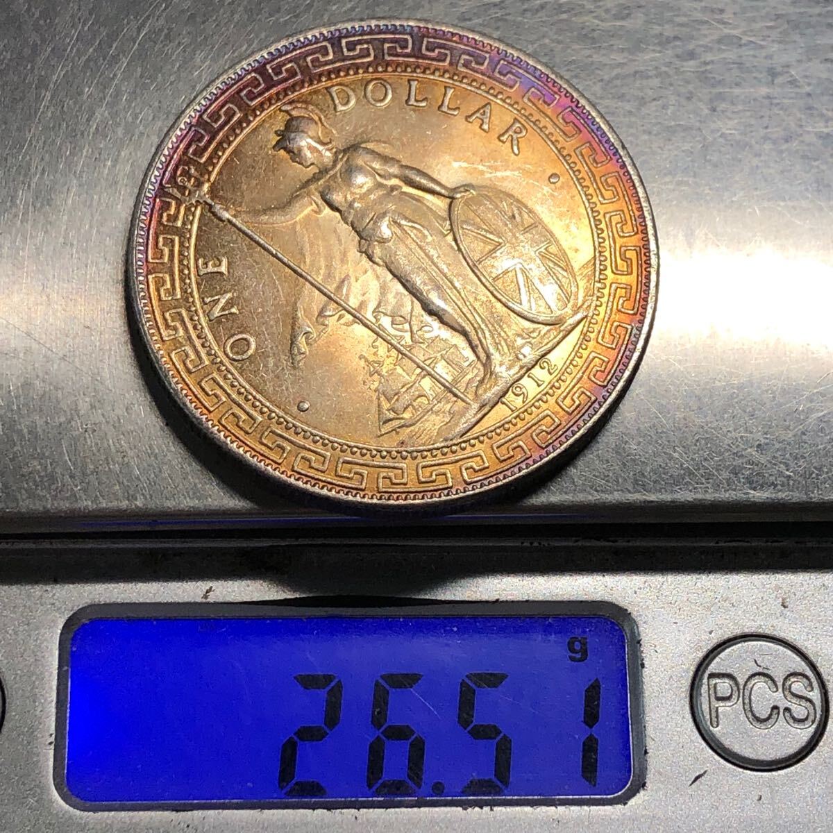 古銭 1912年 イギリス領香港 1ドル銀貨 壹圓 ブリタニア立像 古銭 1912年 イギリス領香港 1ドル銀貨 壹圓 ブリタニア立像
