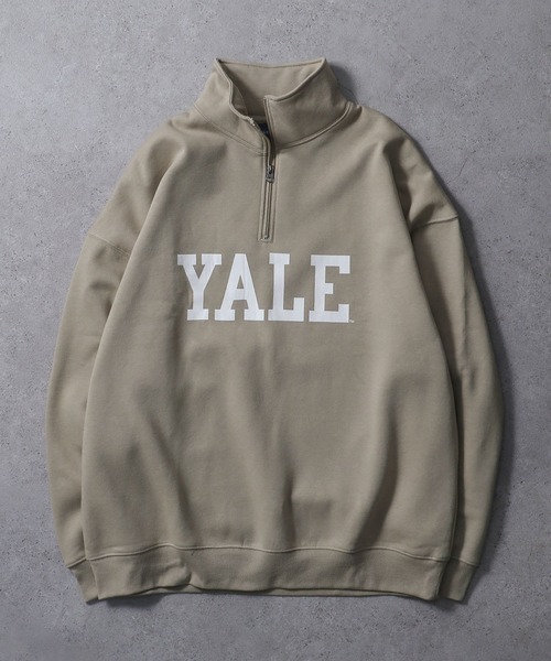 新品・未使用 「YALE」 カレッジロゴ ハーフジップ 長袖 裏起毛 新品・未使用 「YALE」 カレッジロゴ ハーフジップ 長袖 裏起毛