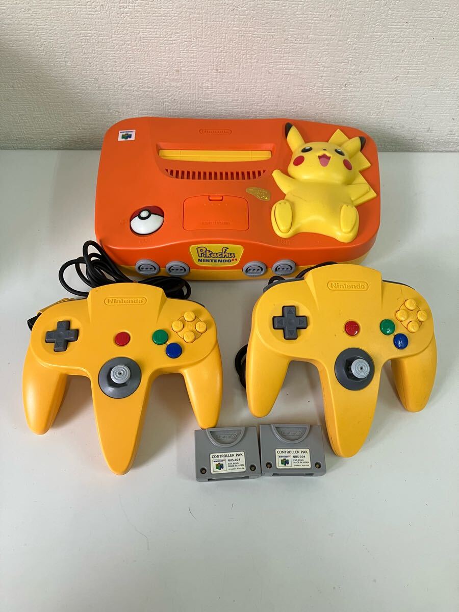 【新品未開封・送料無料】 Nintendo 任天堂 ニンテンドー64 ピカチュウ NUS-101 本体 本体、アクセサリー