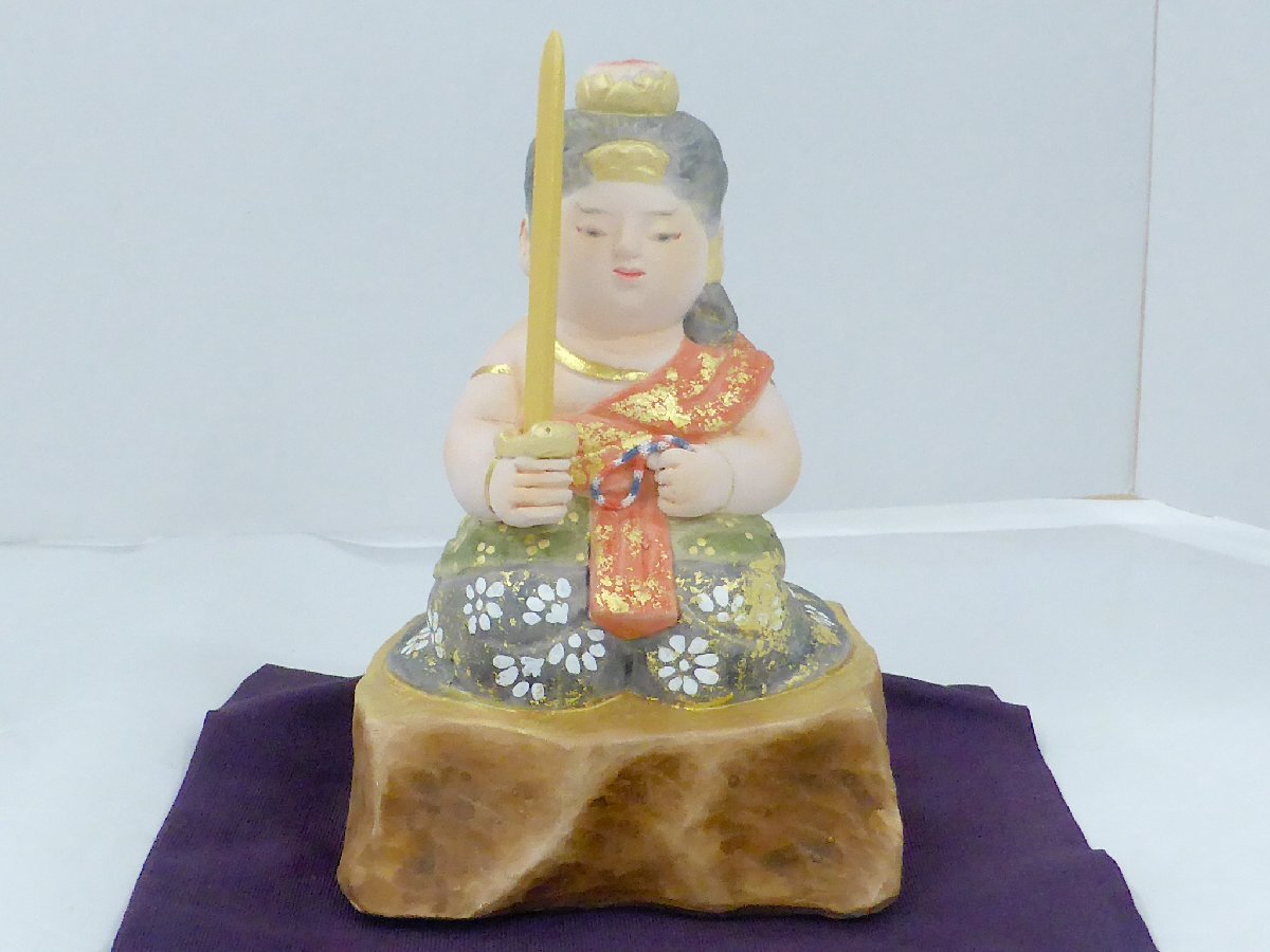 長期保管品】博多人形 守り本尊 不動明王 佐藤好昭作 箱付☆2 長期保管品】博多人形 守り本尊 不動明王 佐藤好昭作 箱付☆2