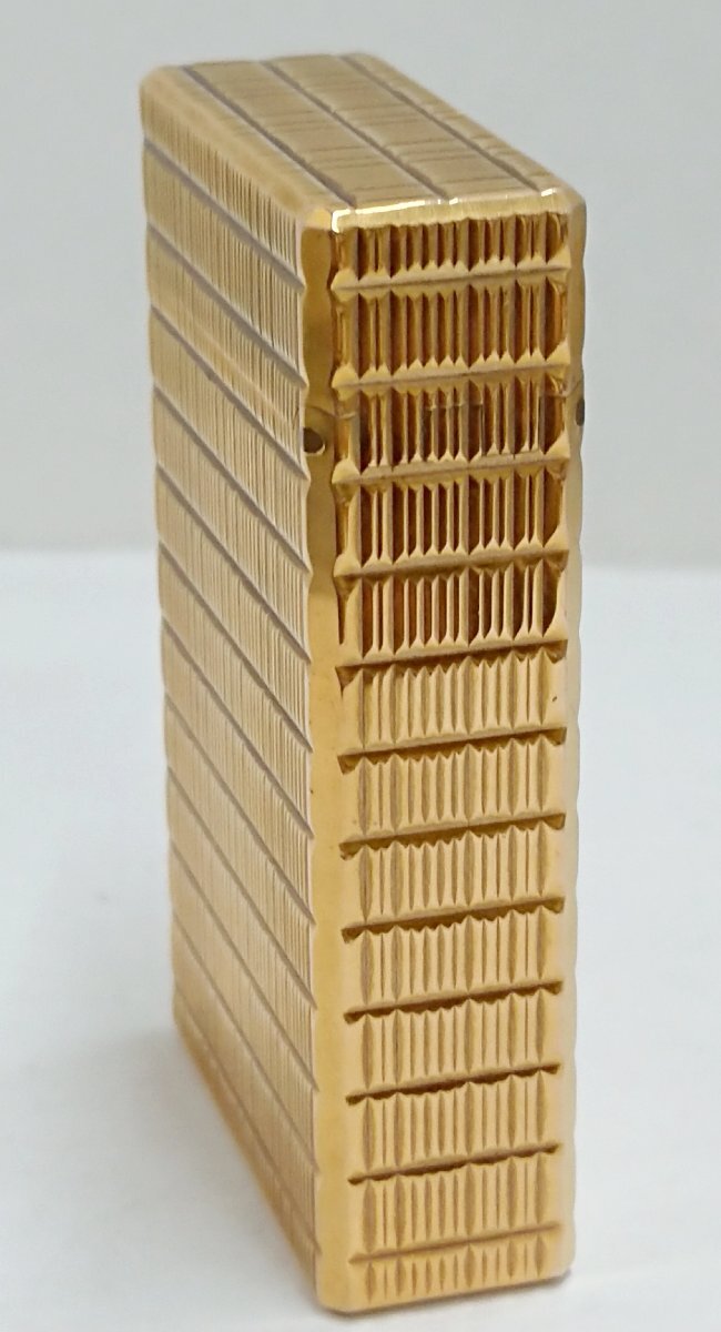 ?素?cái)长蕢湫胃褡颖?S.T.Dupont/デュポン ライン１ ローラー ガス ライター ゴールドカラー★著火未確認(rèn)★火花OK★USED品