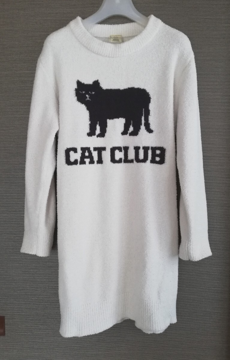 ジェラートピケ Gelato pique CAT CLUB ニットワンピース パジャマ ナイトウェア ルームウェア リラックスウェア リラクシー 長袖_画像1
