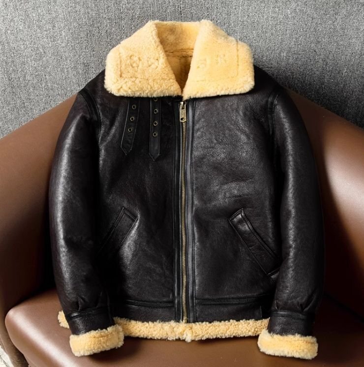 冬季美品 ☆フライトジャケット ムートン コート 本革 防寒服 冬季美品 ☆フライトジャケット ムートン コート 本革 防寒服
