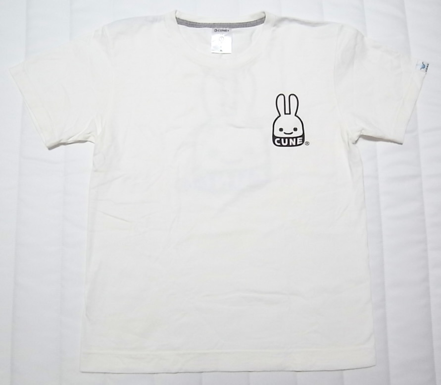 送料無料 CUNE キューン うさぎ ロゴ Tシャツ Sサイズ 白 T 送料無料 CUNE キューン うさぎ ロゴ Tシャツ Sサイズ 白 T