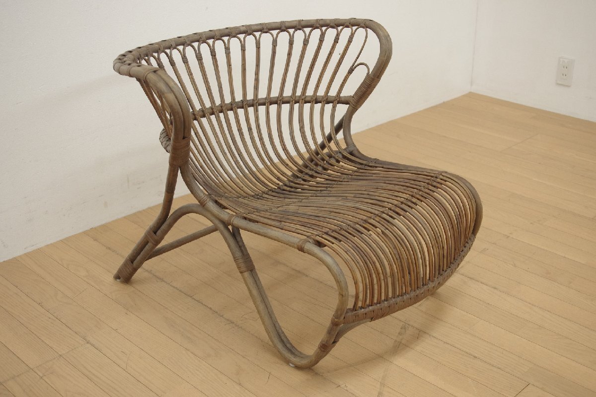 展示品 シカ・デザイン Sika・Design ラタン ラウンジチェア 椅子 アクタス取扱い リビング バルコニー 幅79cm ナチュラル 北欧_画像1