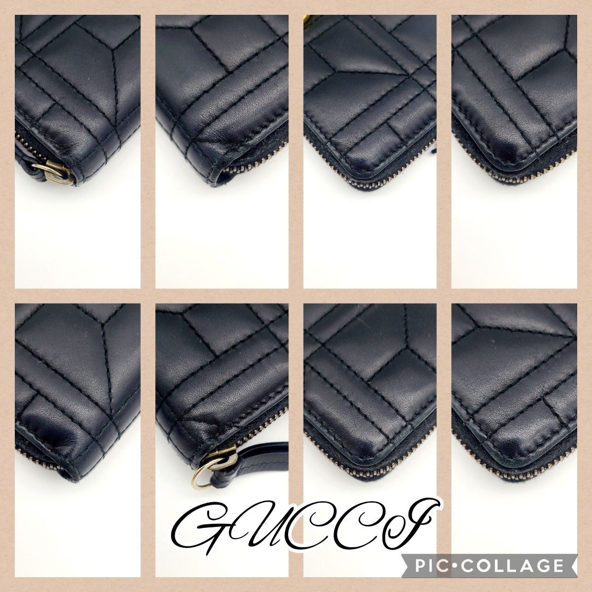 美品 GUCCI グッチ 長財布 GGマーモント ジッピーウォレット箱 美品 GUCCI グッチ 長財布 GGマーモント ジッピーウォレット箱