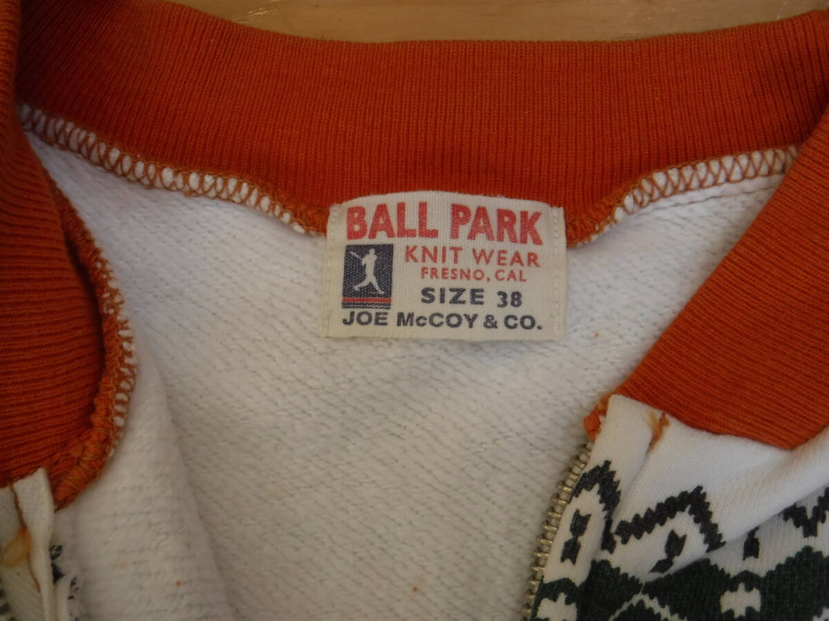 Z10◇舊マッコイ◇初期 雪柄 スウェット◇長(zhǎng)袖トレーナー◇38◇BALL PARK◇Mccoy◇