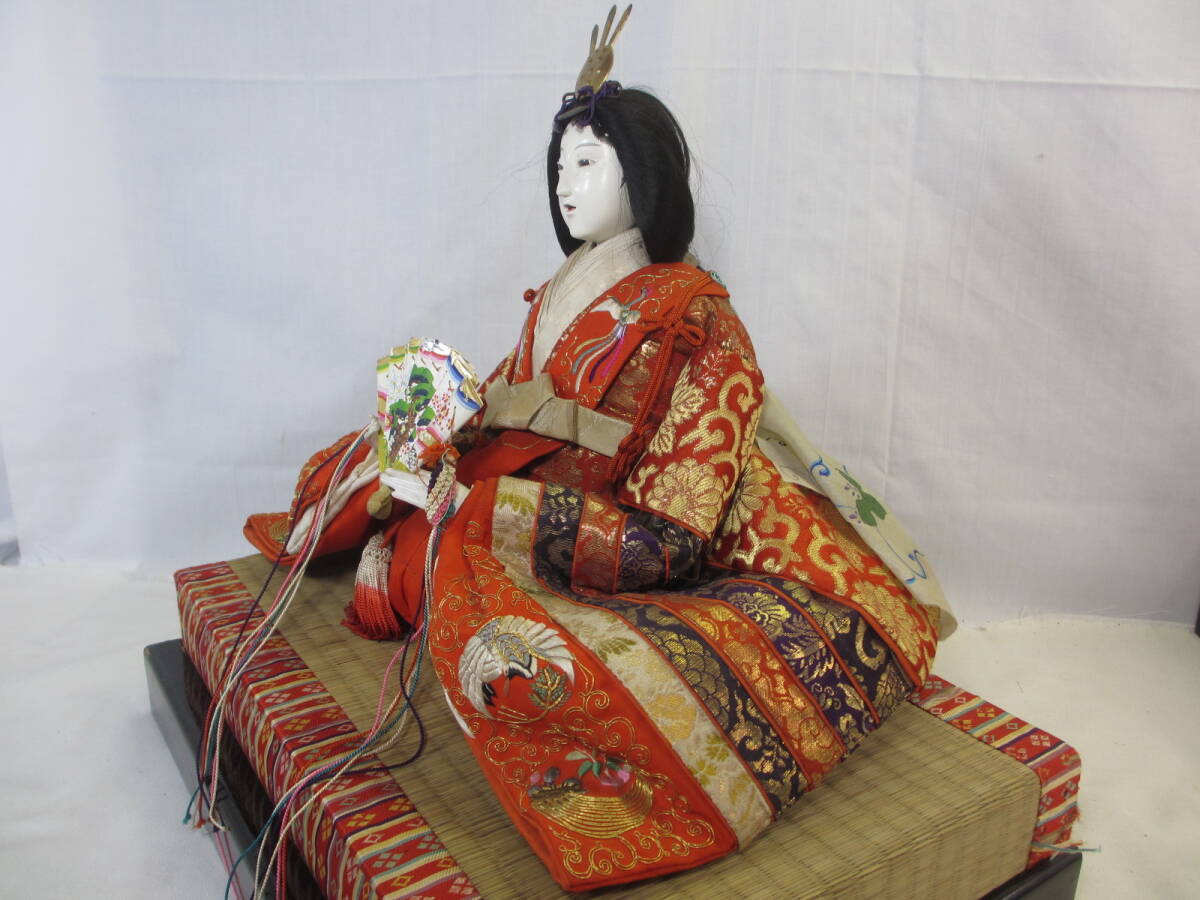 Z23◇雛人形◇雛道具　◇お雛様寸法(約)：全長30cm×橫34cm×奧行25cm◇ひな人形 お雛様◇大正～昭和初期◇