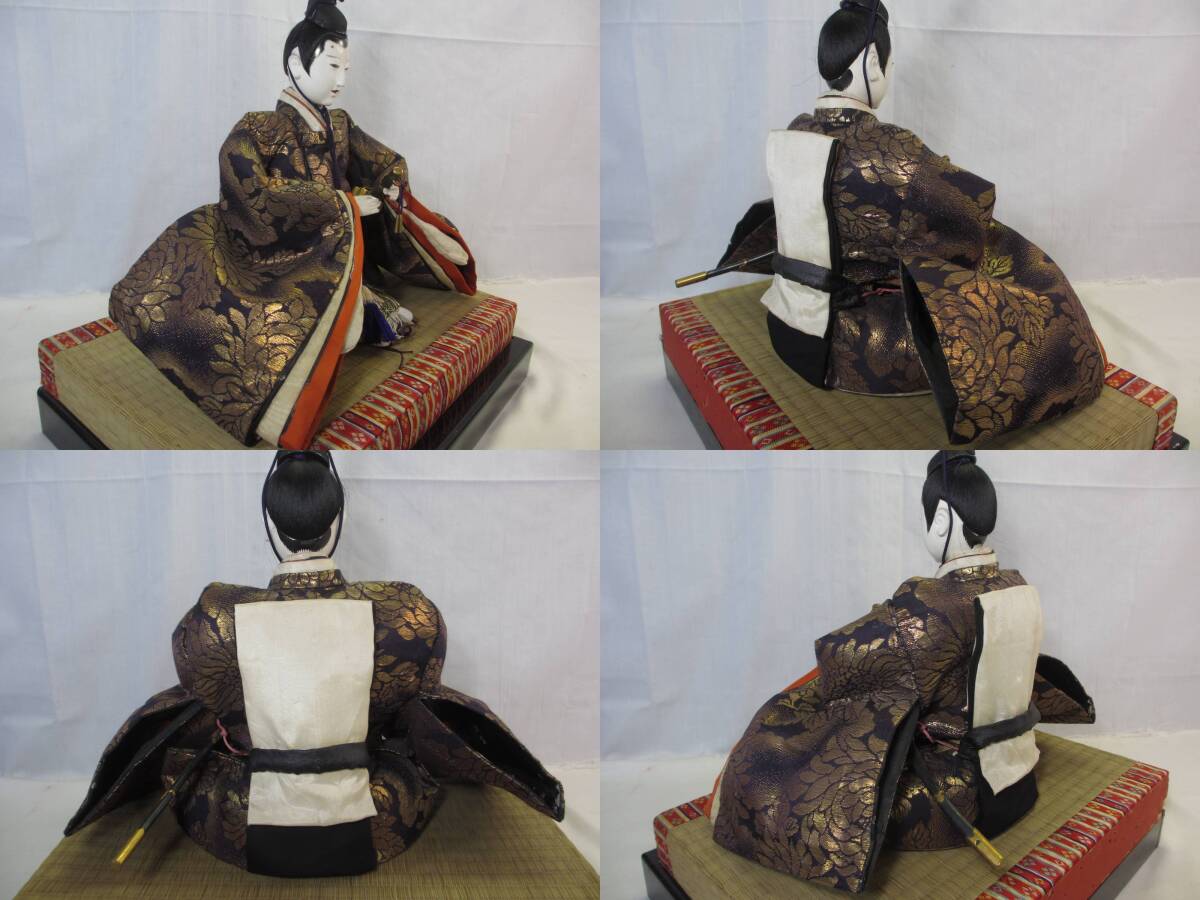 Z23◇雛人形◇雛道具　◇お雛様寸法(約)：全長30cm×橫34cm×奧行25cm◇ひな人形 お雛様◇大正～昭和初期◇