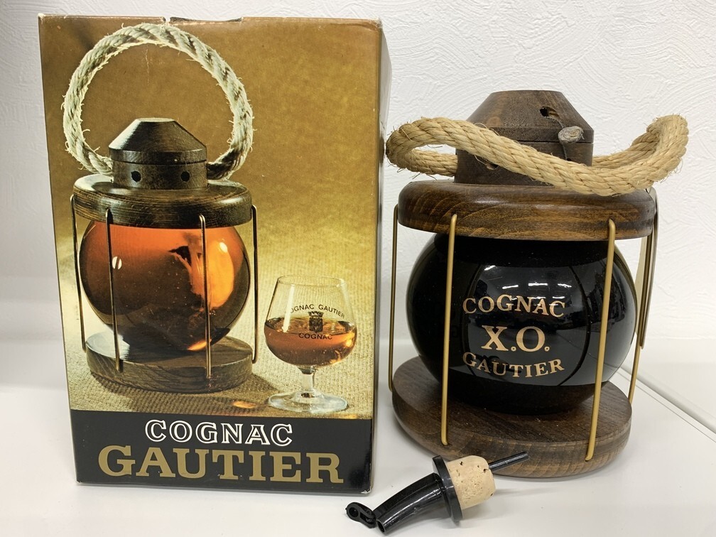 【未開栓】 GAUTIER XO ゴーティエ ランタン コニャック ブランデー 700ml 総重量1585g 40% 古酒 GIY50534