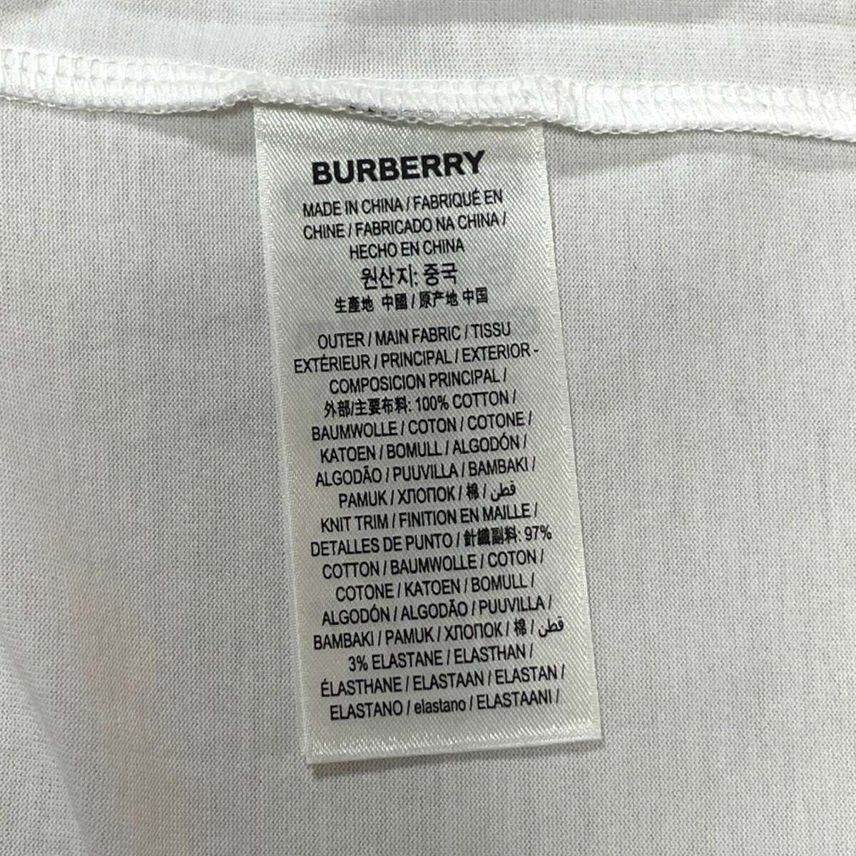 ◆中古品◆BURBERRY バーバリー Tシャツ S コットン 8037292 ホワイト トップス 半袖 レディース 女性用 X86657NC