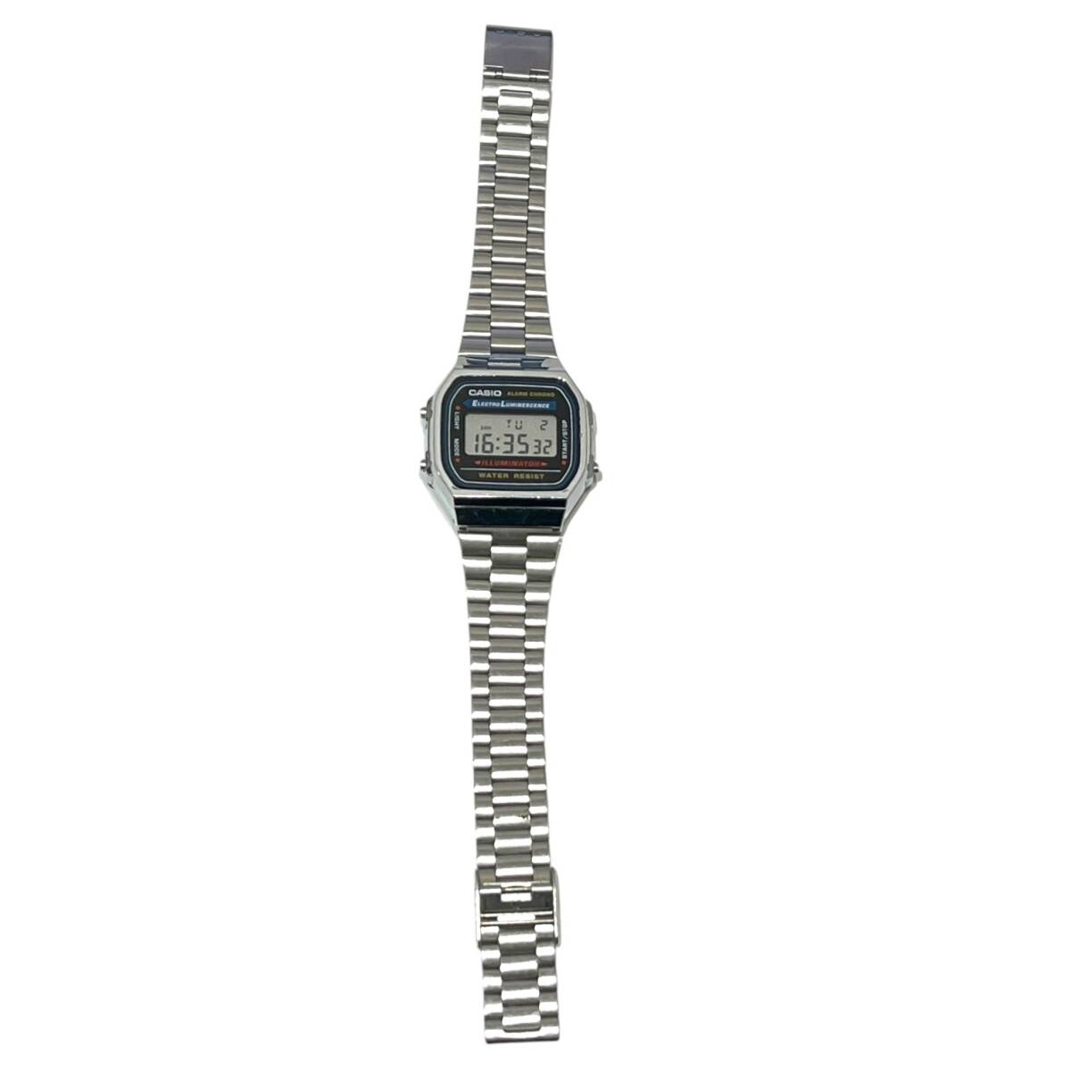 ■中古品■CASIO チープカシオ デジタル シルバー系 腕時計 本體のみ ZE3982Z