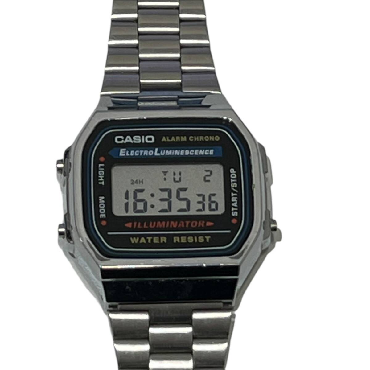 ■中古品■CASIO チープカシオ デジタル シルバー系 腕時計 本體のみ ZE3982Z
