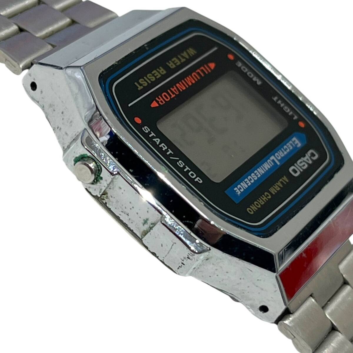 ■中古品■CASIO チープカシオ デジタル シルバー系 腕時計 本體のみ ZE3982Z