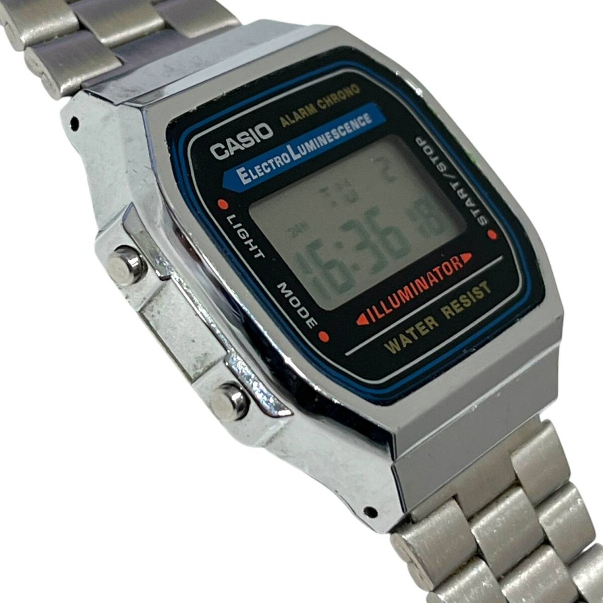 ■中古品■CASIO チープカシオ デジタル シルバー系 腕時計 本體のみ ZE3982Z