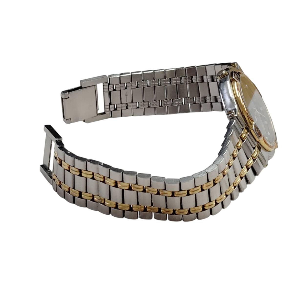 中古品】GUCCI グッチ 11pダイヤ 9000M 黒文字盤 メンズ腕時計