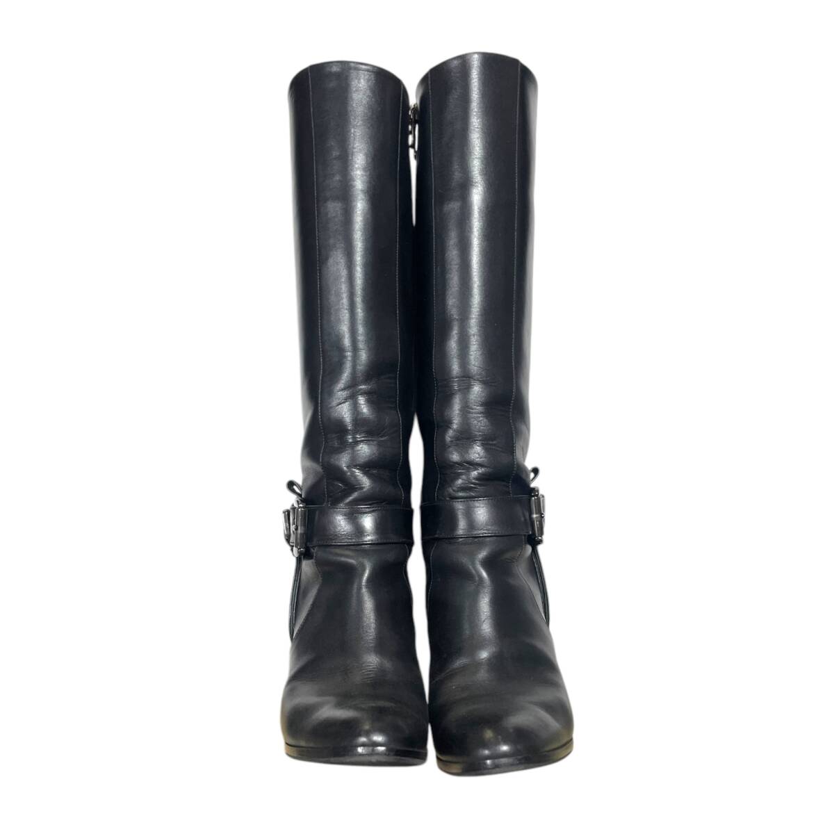 ◆中古品◆ DIANA ダイアナ UL69233 23cm ロングブーツ ブラック BLK レザー スムース レディース 箱有(別商品) V87777NJ