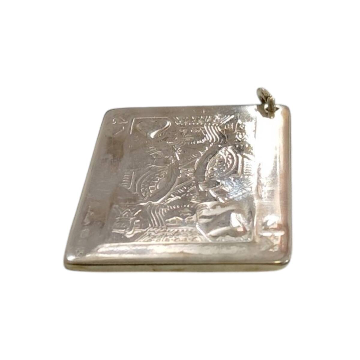 【中古品】 Tiffany トランプ キング SV925 ペンダント ゴールド ブランド 21.19g 刻印薄め 本体のみ S88182RD_画像8