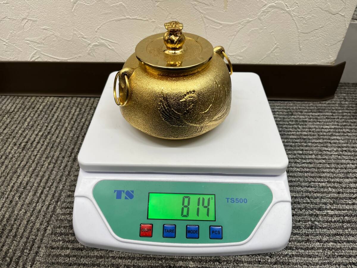 24KGP刻印)開運アイテム 「金メッキ茶釜」 VOAR1821(金製)|売買 24KGP刻印)開運アイテム 「金メッキ茶釜」 VOAR1821(金製)|売買