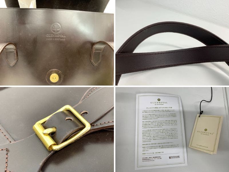 GLENROYAL Glenn Royal b ride ru кожа FLAP TOTE BAG большая сумка женский мужской сумка [ б/у ]GIY50732