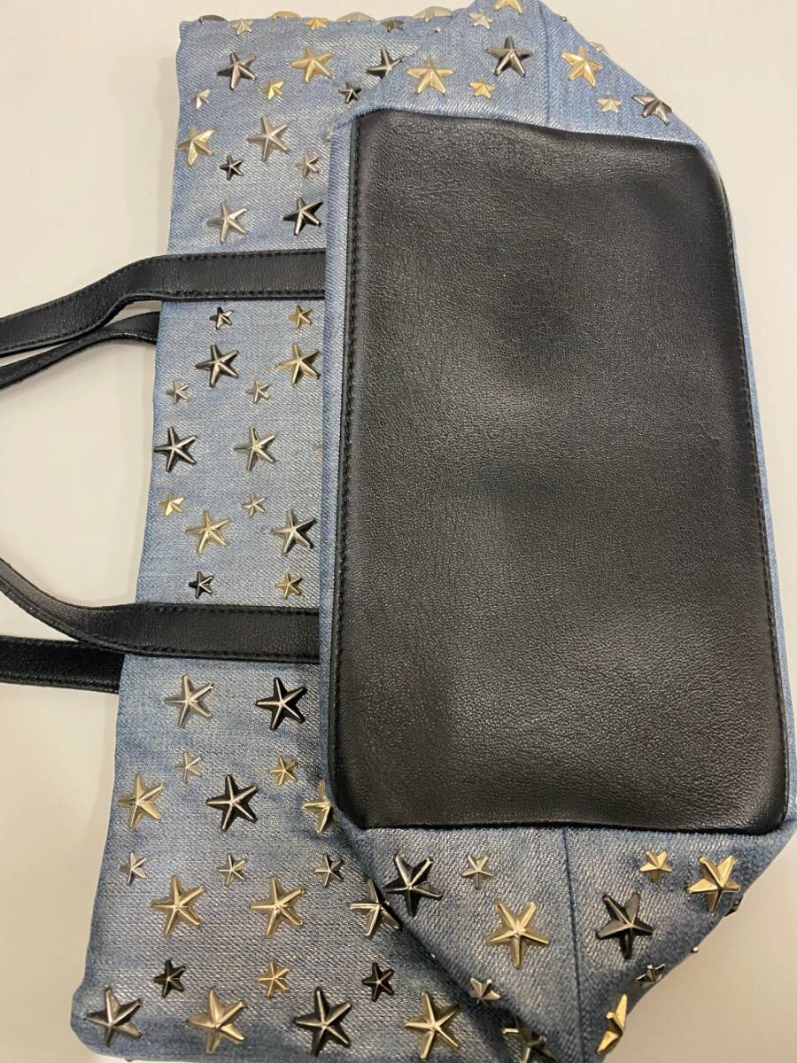 JIMMY CHOO Jimmy Choo sophia Denim сумка ручная сумочка большая сумка Star заклепки б/у SKD3674