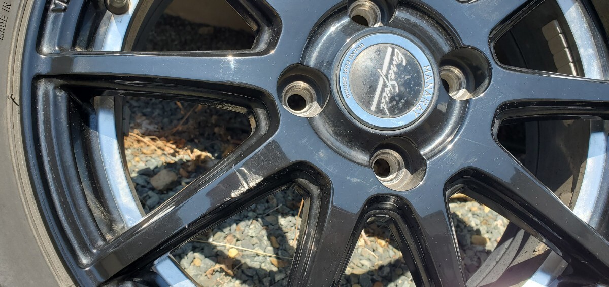MANARAY Euro Speed MX-01 タイヤ付きホイール 4本セット 15インチ 5.5J+42 100-4穴 180/60/15 BRIDGESTONE REGNO GR-XⅠ MA36ソリオ外し_画像9