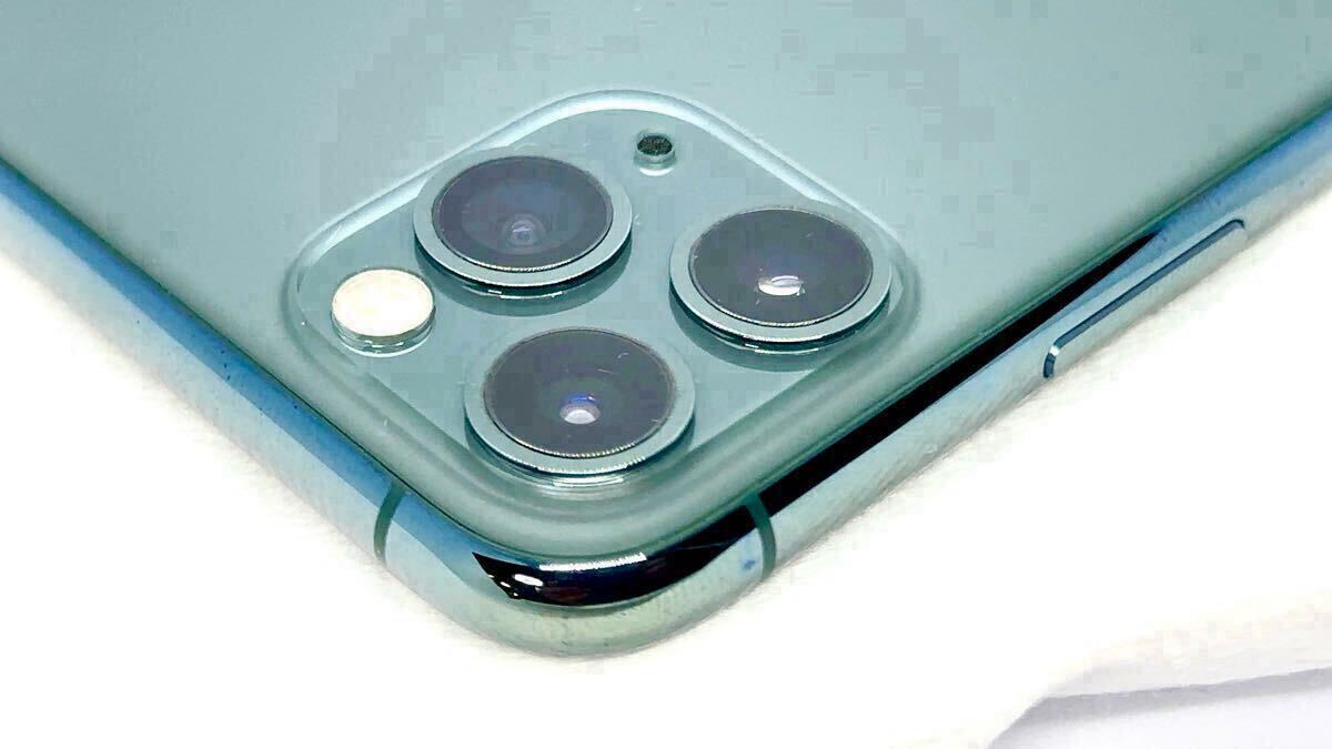 香港版 iPhone11 pro max 512GB ミッドナイトグリーン model A2220 SIMフリー デュアルSIM フレッシュバッテリー 初期化済み_画像3
