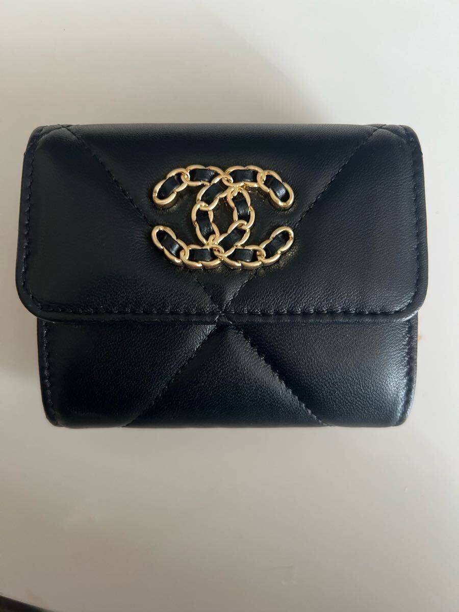 CHANEL シャネル 三つ折り財布 ブラック ミニ財布(女性用財布 CHANEL シャネル 三つ折り財布 ブラック ミニ財布(女性用財布