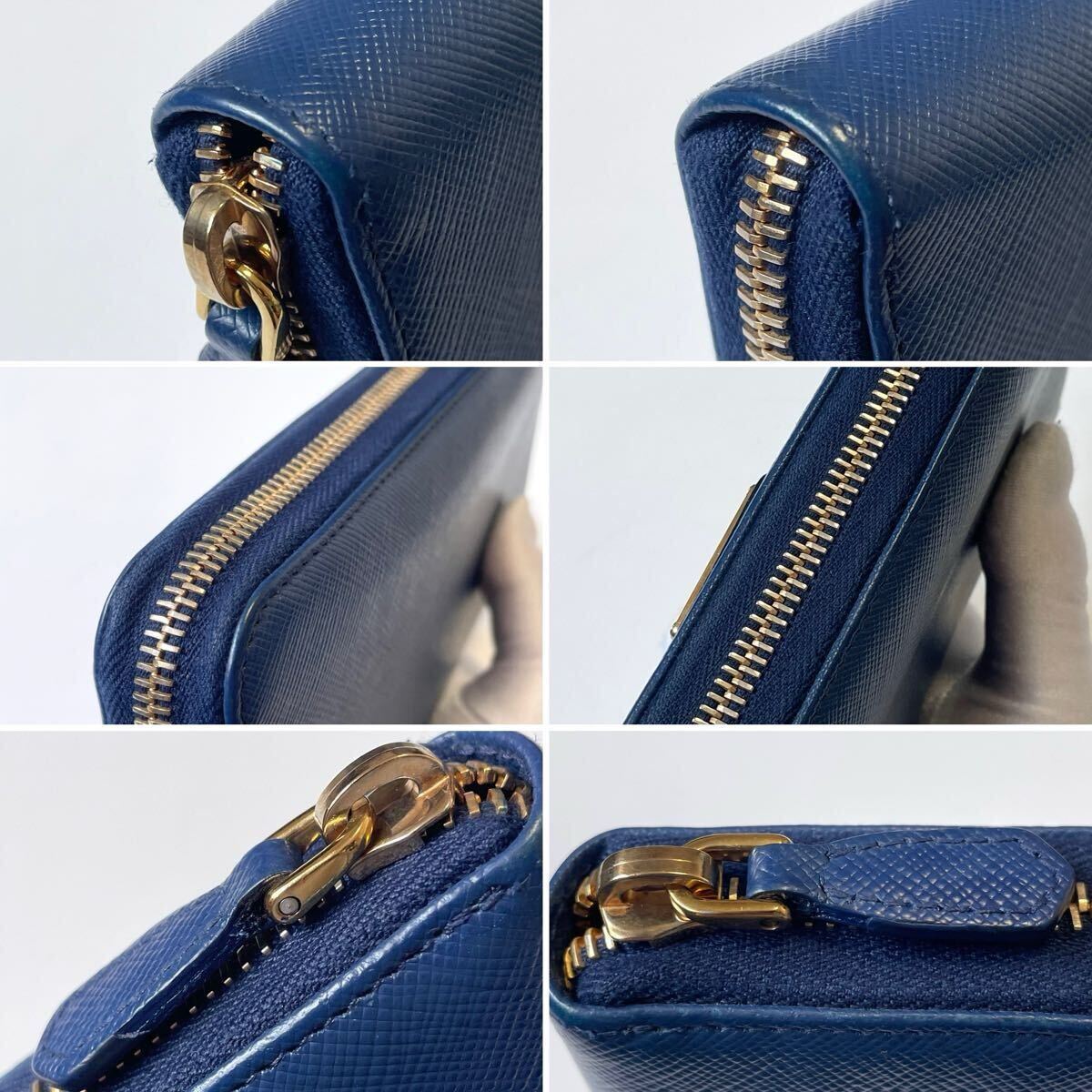 PRADA プラダ ラウンドファスナー 長財布 三角ロゴ ゴールド金具 PRADA プラダ ラウンドファスナー 長財布 三角ロゴ ゴールド金具