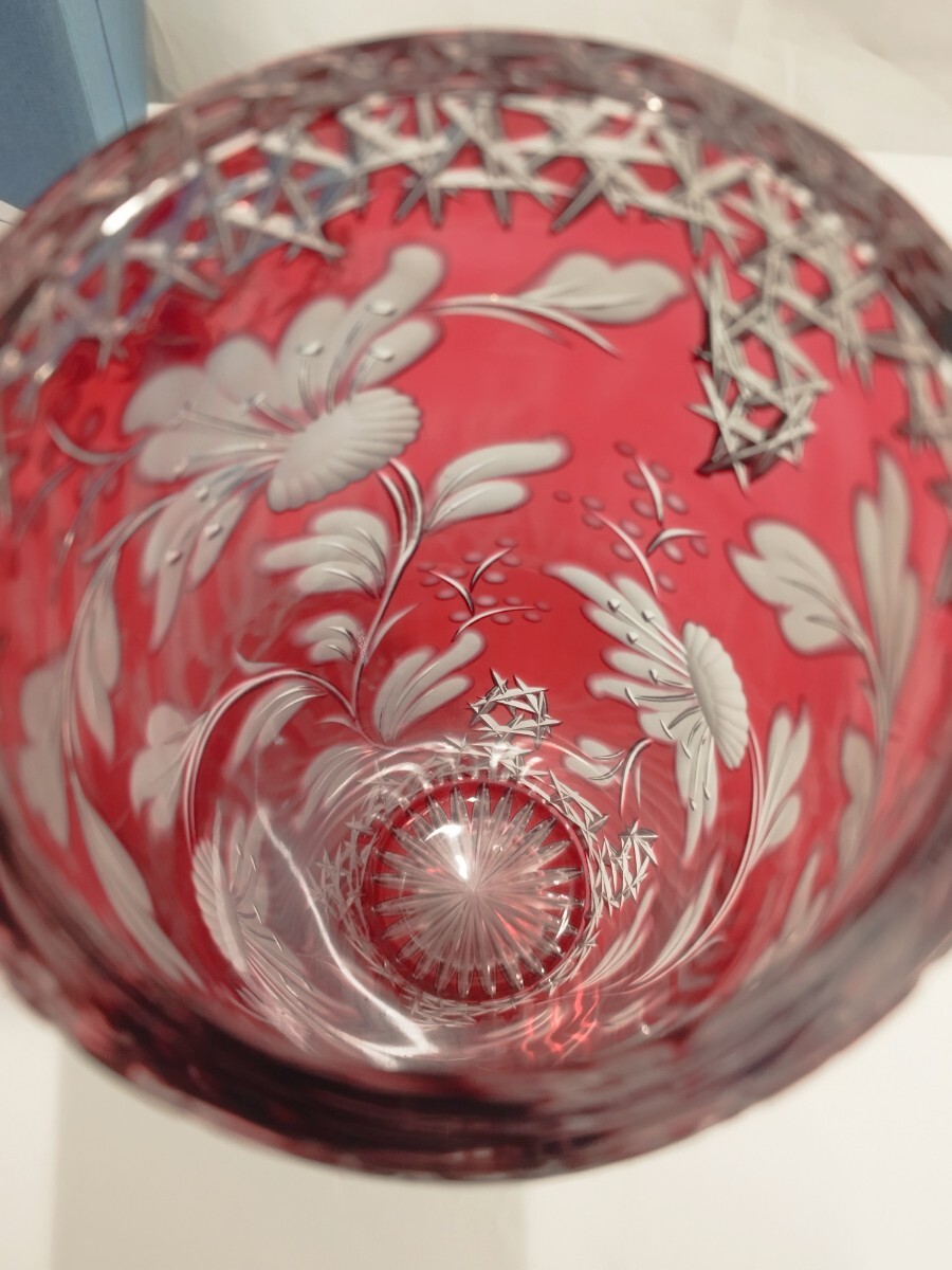 DRESDEN KRISTALL/ドレスデンクリスタル フラワーベース レッド DRESDEN KRISTALL/ドレスデンクリスタル フラワーベース レッド