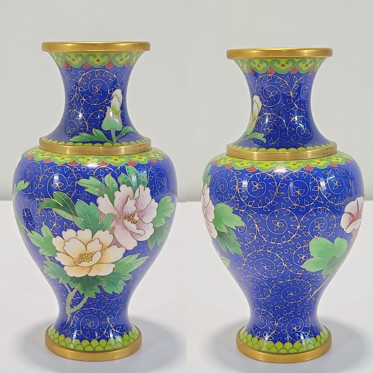七宝焼 七宝花瓶 花入 時代 花器 中国古玩 時代品 時代物 骨董品 七宝焼 七宝花瓶 花入 時代 花器 中国古玩 時代品 時代物 骨董品