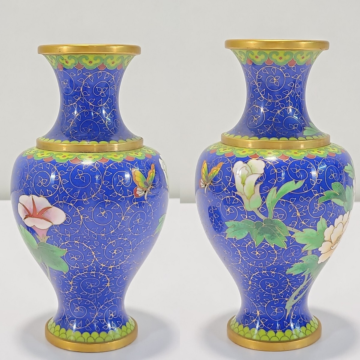 七宝焼 七宝花瓶 花入 時代 花器 中国古玩 時代品 時代物 骨董品 七宝焼 七宝花瓶 花入 時代 花器 中国古玩 時代品 時代物 骨董品