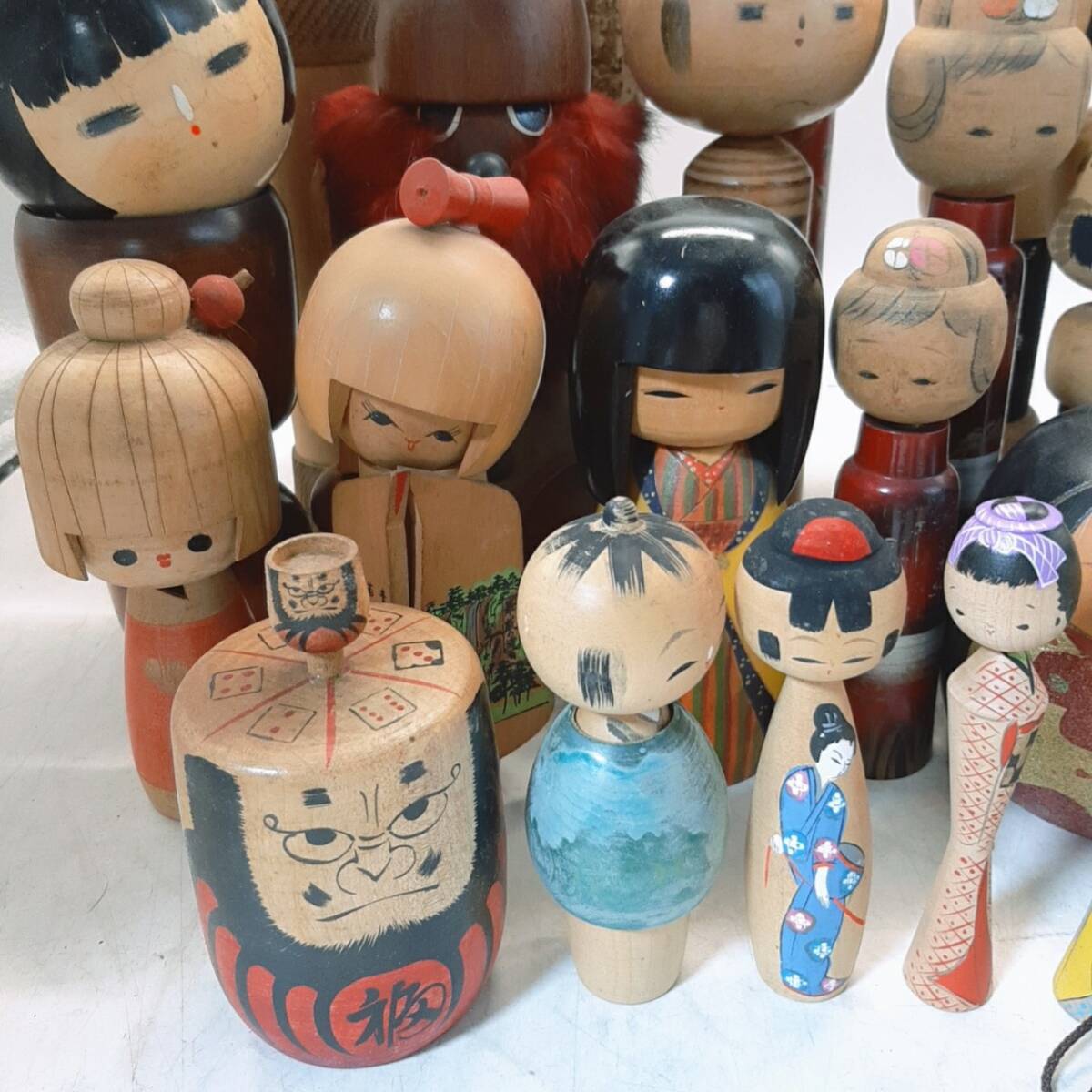 s89【1円~】 昭和 レトロ こけし まとめ 長期保管品 現状品 s89【1円~】 昭和 レトロ こけし まとめ 長期保管品 現状品