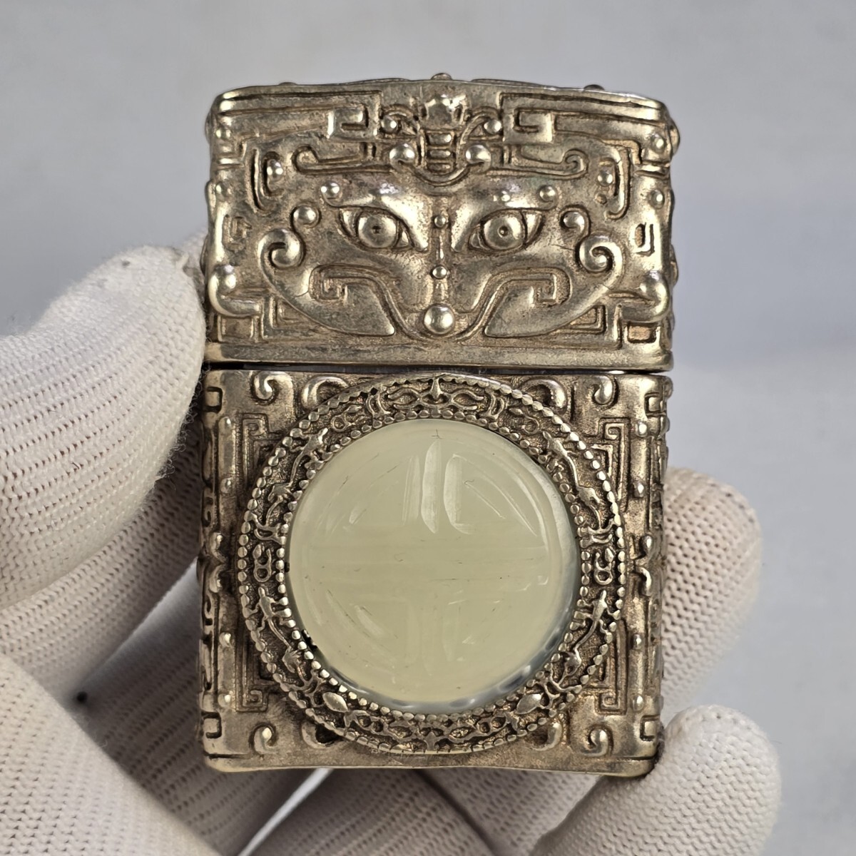 希少 白銅 細工手作 和田白玉象嵌 ライター Zippo 美品|Yahoo 希少 白銅 細工手作 和田白玉象嵌 ライター Zippo 美品|Yahoo