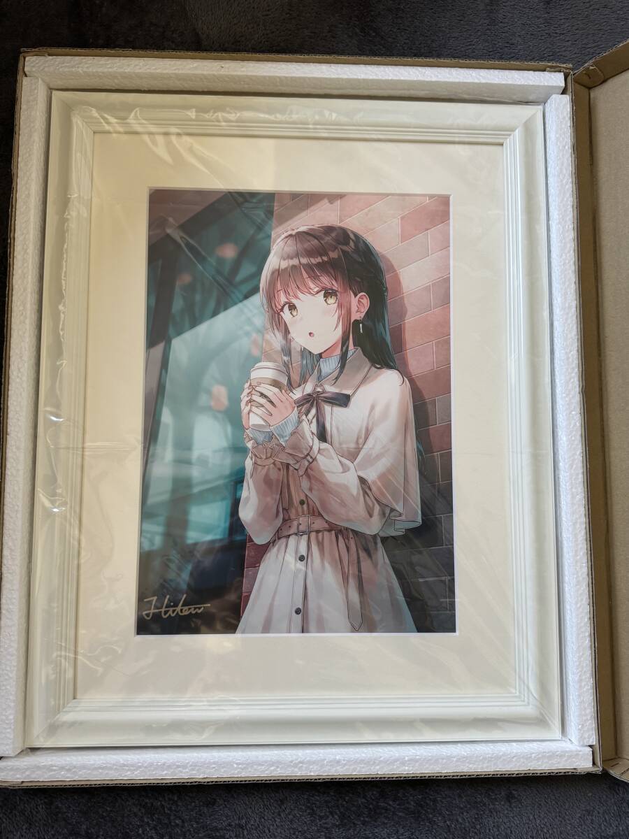 軸中心派 Hiten 複製原画 コーヒー 額装品 実筆サイン 軸中心派 Hiten 複製原画 コーヒー 額装品 実筆サイン