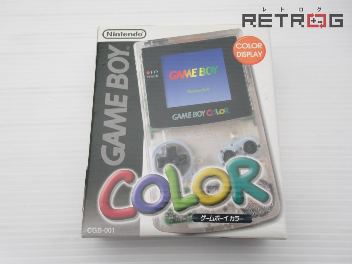 箱付き】【ジャンク】ゲームボーイカラー本体(CGB-001/クリア 箱付き】【ジャンク】ゲームボーイカラー本体(CGB-001/クリア