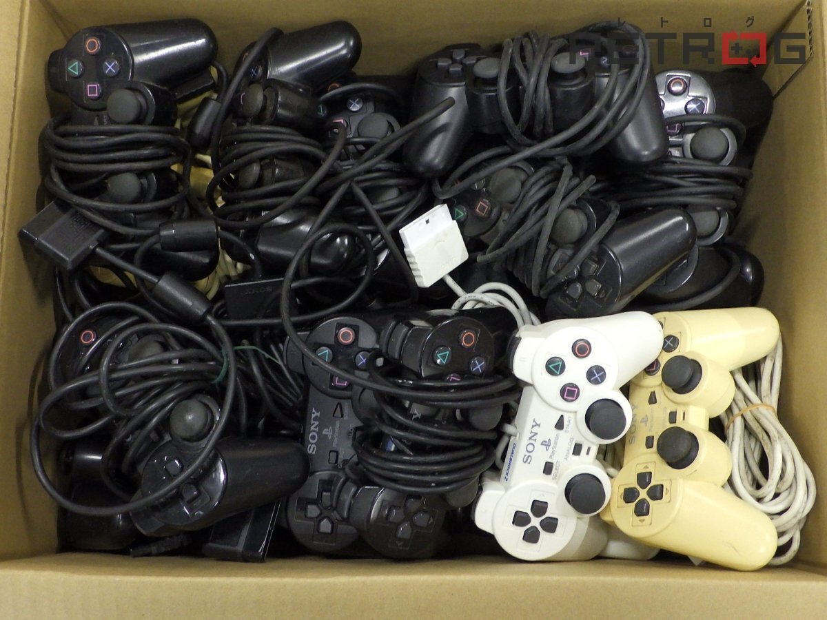 【絶品】 ジャンク】【ジャンク】PS2 コントローラーセット 25個 PS2 ケーブル