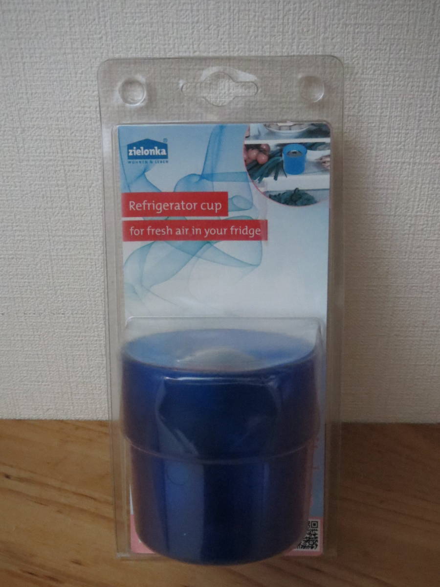 zielonka スメルキラー 冷蔵庫用 カップ ブルー_画像1