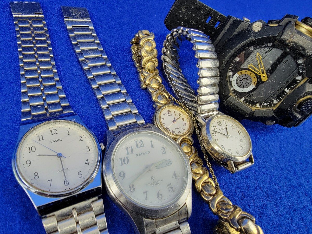 80 ジャンク品 部品取り CASIO RAYARD SEIKO CITIZEN T-SPORTS