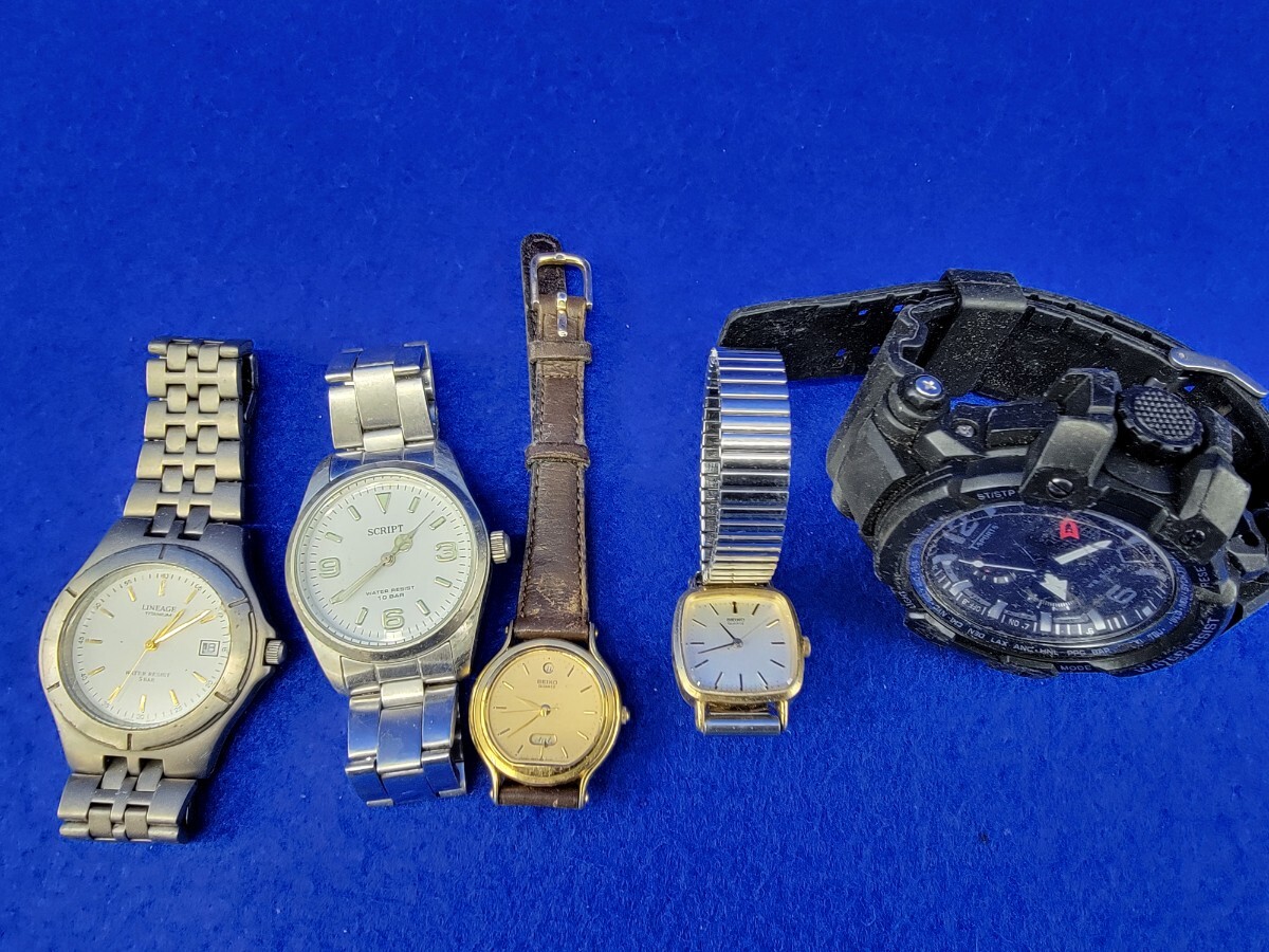 81 ジャンク品 部品取り CASIO LINEAGE SCRIPT SEIKO T-SPORTS