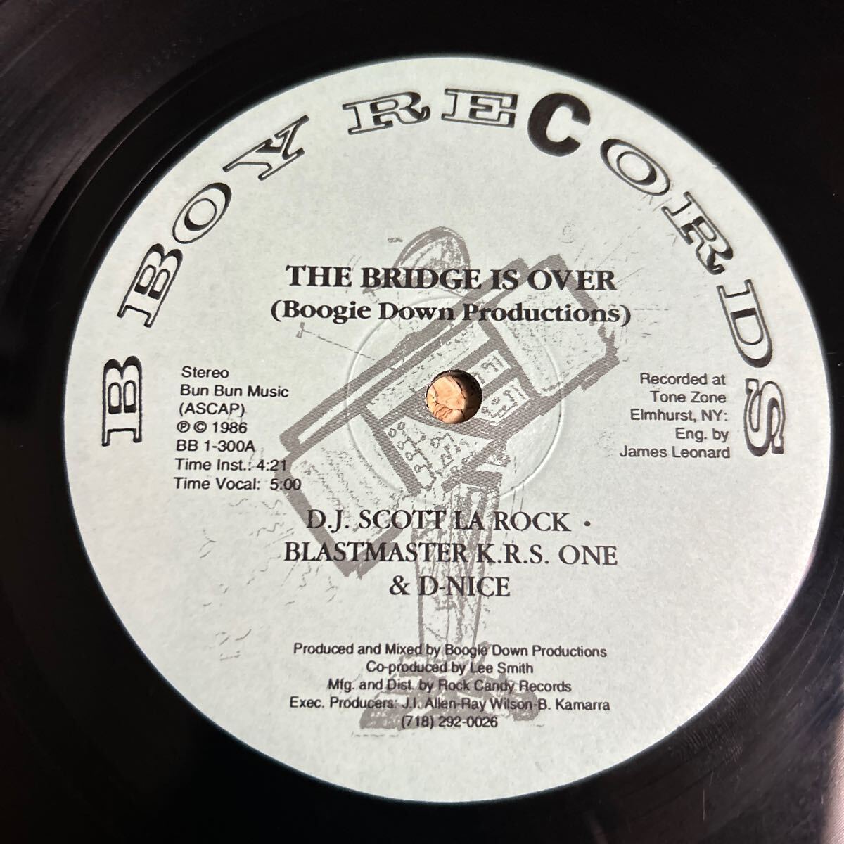 Boogie Down Productions / The Bridge Is Over / DJ Scott La Rock Blastmaster K.R.S. ONE & D-Nice / LP レコード_画像4