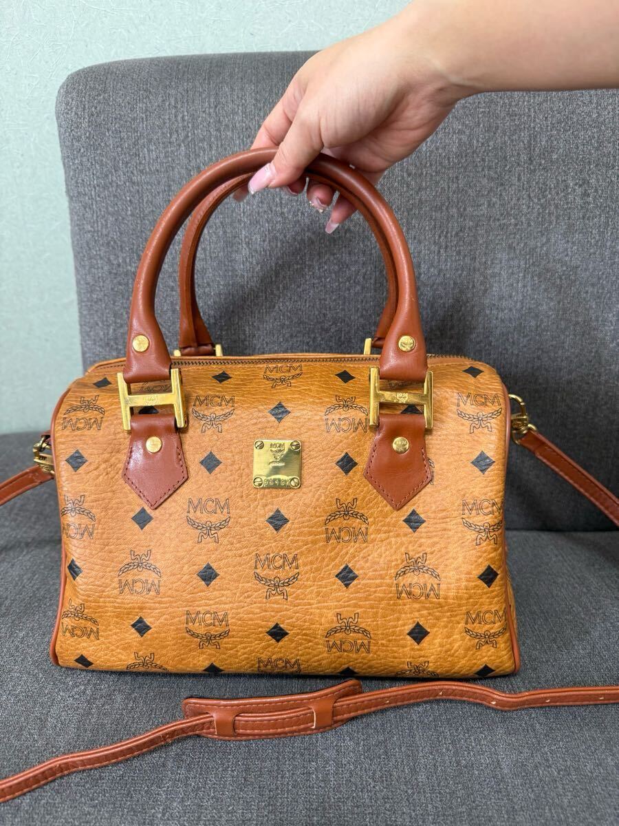 MCM エムシーエム 2way ミニボストンバッグ ハンドバッグ MCM エムシーエム 2way ミニボストンバッグ ハンドバッグ