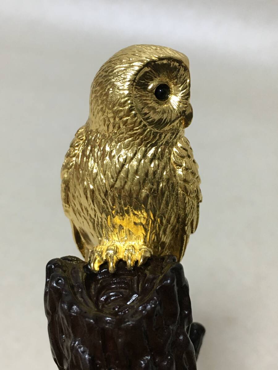 D294☆ 純金 「フクロウ」 金工作家 光則 大淵武則 24金 24K D294☆ 純金 「フクロウ」 金工作家 光則 大淵武則 24金 24K