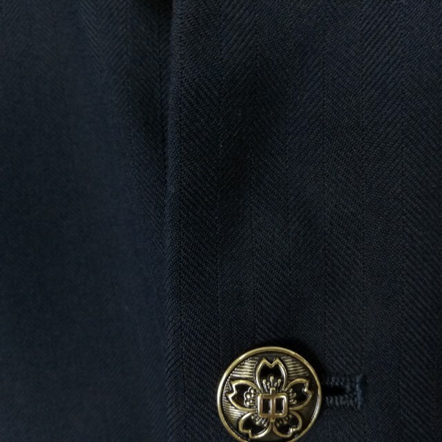 學(xué)生服 學(xué)ラン 165A 男子 トンボ 上著 丸洗い可 ウール混 學(xué)校指定制服 ラウンドカラー 紺 中古 ランクC a3 JJ6535